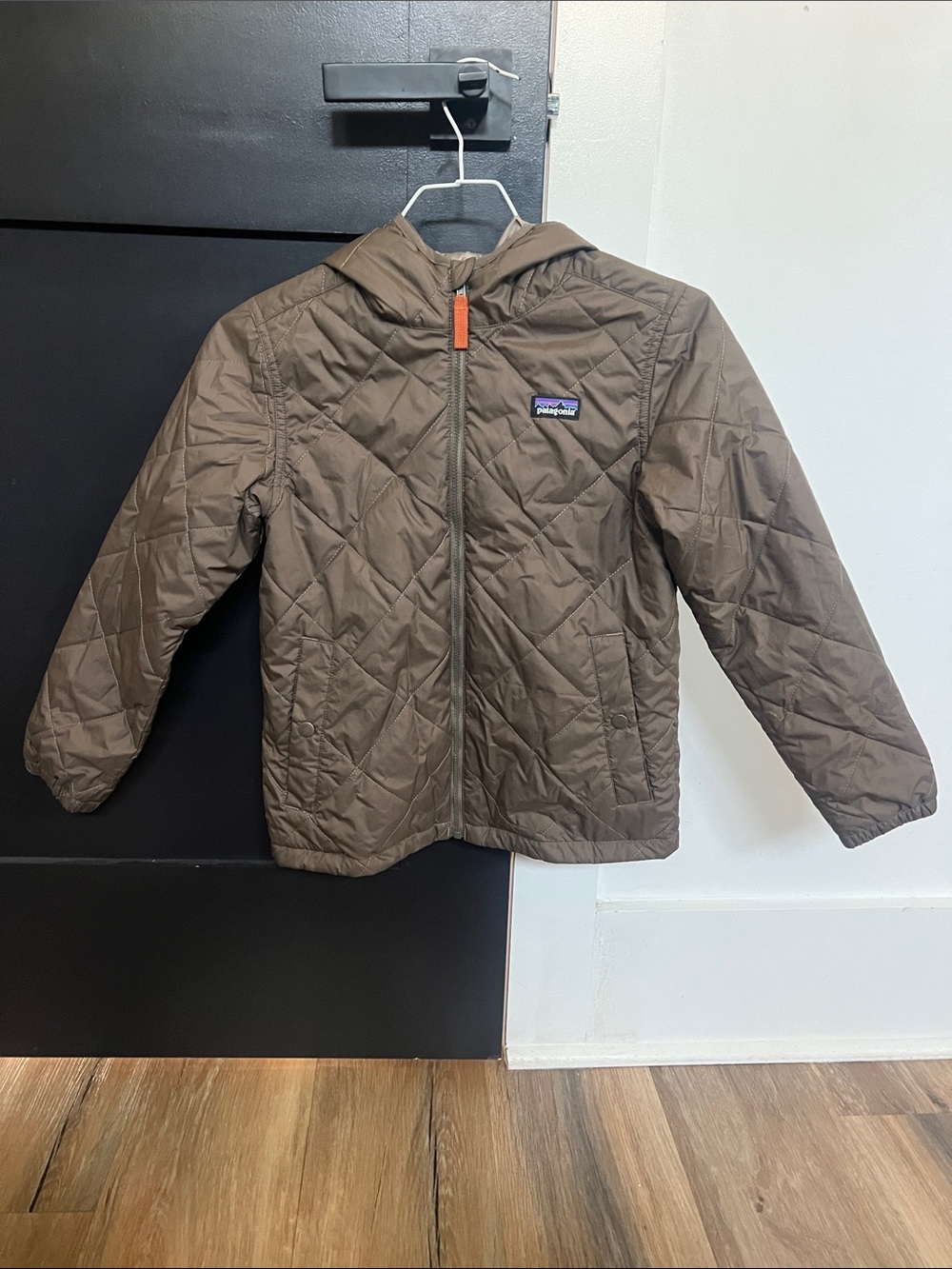 Patagonia Brown Quilted Hooded Kids Jacket